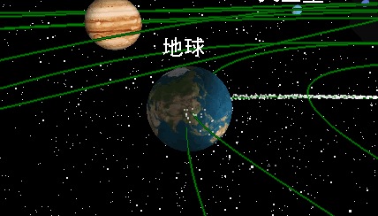 太陽系の姿ドームスクリーン版平面スクリーン版